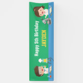 Petite bannière de partie d'anniversaire de enfant (Vertical)