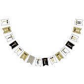 Petite bannière Gentleman en or noir et Faux (Tout)