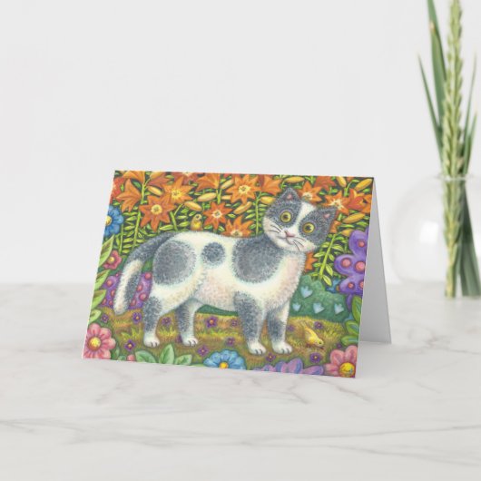 PETITE BIRDIE M'A DIT, CAT CARTE D'ANNIVERSAIRE Pe (Devant)