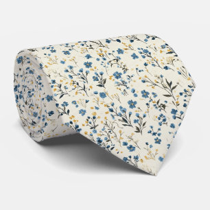 Petite Blue Wildflower Garden Wildflowers Wedding Stropdas