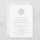 Petite boeket bruiloft uitnodiging | Korenbloem (Voorkant)