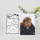 Petite Boo Anniversaire Fête Invitation (Debout devant)