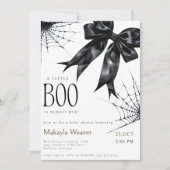 Petite Boo Black Bow Baby shower Invitation (Devant)