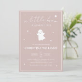 Petite Boo Halloween Baby shower fille Invitation (Debout devant)