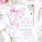 Petite Boo PINK Bow Baby shower Invitation