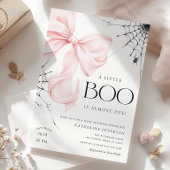 Petite Boo rose Bow Baby shower Invitation