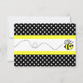 Petite Bumble Abeille Jaune Plat Merci Cartes de n (Dos)