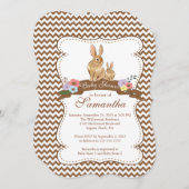 Petite Bunny Rabbit Bébé Invitations de douches po (Devant / Derrière)