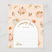 Petite capsule de temps citrouille douce carte de  (Devant)