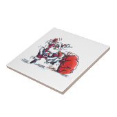 Petite carreaux en céramique de Père Noël en colèr (Côté)