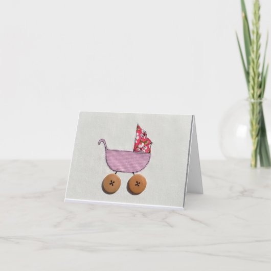 Petite carte bébé pliée de 10,2 cm x 14,2 cm (Devant)