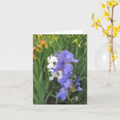 petite carte blanche bleue (Fleur jaune)