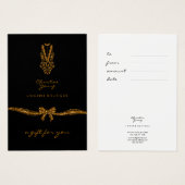 Petite carte-cadeau Black Gold Lingerie Boutique (Devant & derrière)