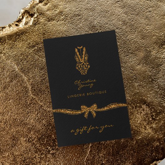 Petite carte-cadeau Black Gold Lingerie Boutique