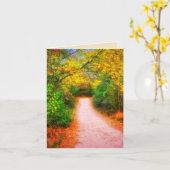 PETITE CARTE D'ACCUEIL D'AUTOMNE (Fleur jaune)