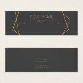 Petite carte d'affichage géométrique or (Devant & derrière)