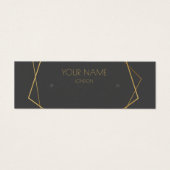 Petite carte d'affichage géométrique or (Devant)