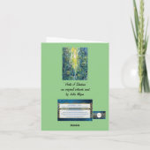 Petite carte d'anniversaire de 4 po x 5,6 po (Dos)