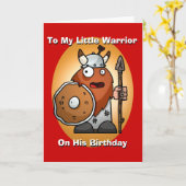 Petite carte d'anniversaire de guerrier (Fleur jaune)