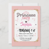 petite carte d'anniversaire de princesse (Devant)