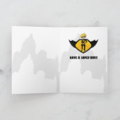 Petite carte d'anniversaire de super héros de (Intérieur)
