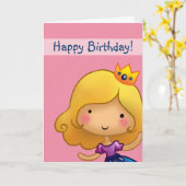 petite carte d'anniversaire personnalisable prince (Fleur jaune)