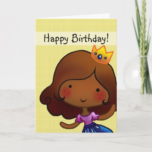 petite carte d'anniversaire personnalisable prince (Devant)