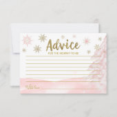 Petite carte de conseil en Baby shower rose (Devant)