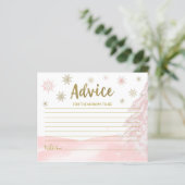 Petite carte de conseil en Baby shower rose (Debout devant)