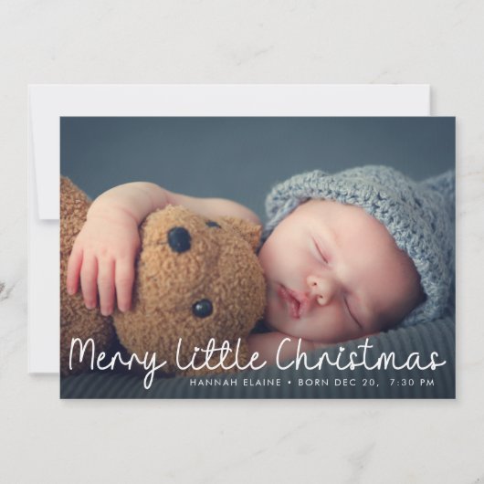 petite carte de faire-part de naissance de bénédic (Devant)