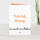 Petite carte de Halloween de diable pour des (Dos)