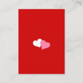 Petite carte de la Saint-Valentin à plat avec un c (Dos)