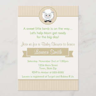 Petite carte de l'invitation 5x7 de baby shower