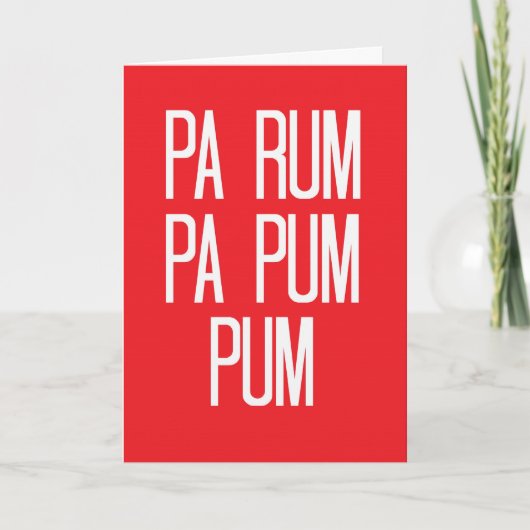 Petite carte de Noël de garçon de batteur (Devant)