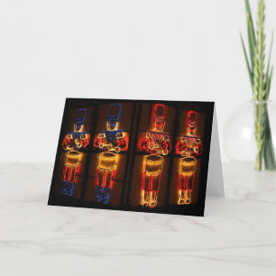 Petite carte de Noël de garçons de batteur