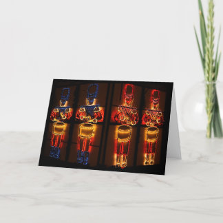 Petite carte de Noël de garçons de batteur
