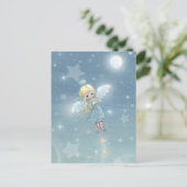 Petite carte de Noël étoile ange (Debout devant)