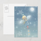 Petite carte de Noël étoile ange (Devant / Derrière)