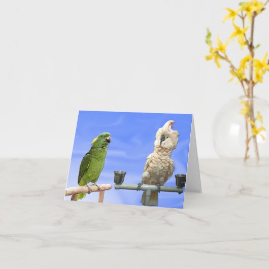 Petite carte de note de ciel bleu (Fleur jaune)