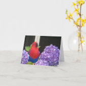 Petite carte de note d'Eclectus (Fleur jaune)