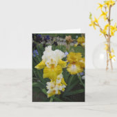 Petite carte de note d'iris blanc jaune (Fleur jaune)