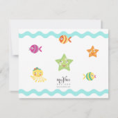 Petite carte de note mignonne de sirène 2 (Dos)