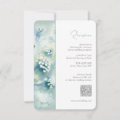 Petite carte de réception aux fleurs blanches (Dos)