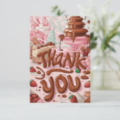Petite carte de remerciements au chocolat (Debout devant)