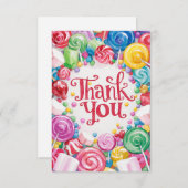Petite carte de remerciements colorée de canyland (Devant / Derrière)