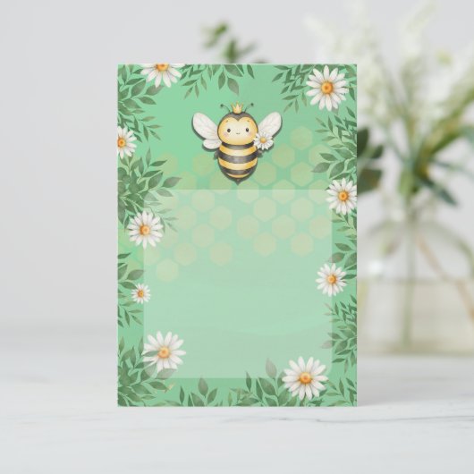 Petite carte de remerciements d'abeilles buzz (Debout devant)