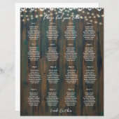 PETITE CARTE DE SIÈGE EN Dentelle Rustique 16 Tabl (Devant / Derrière)