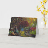 Petite carte de voeux bleue (Fleur jaune)