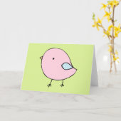 Petite carte de voeux de blanc de poussin (Fleur jaune)