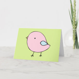 Petite carte de voeux de blanc de poussin